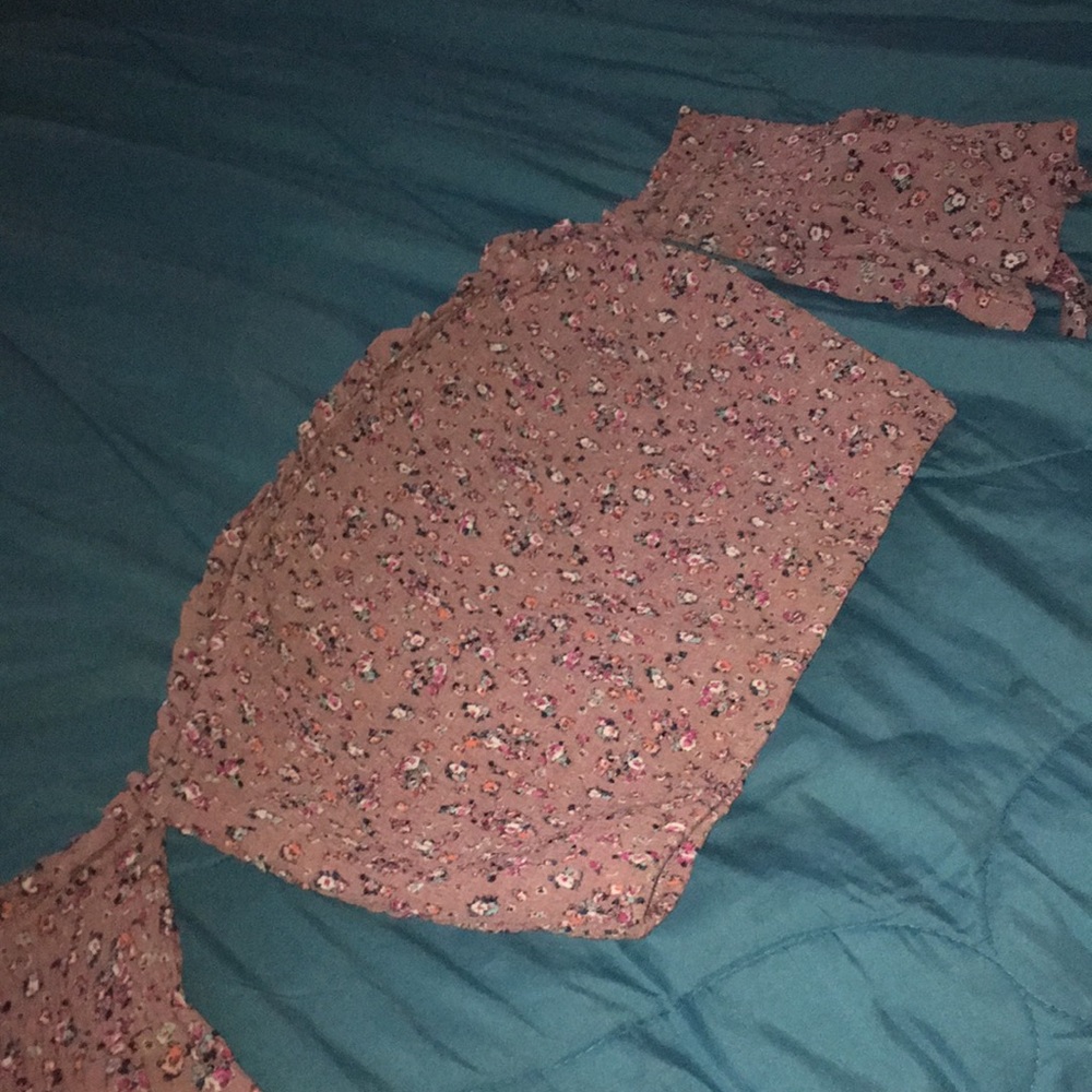 tube top with bell bottom sleeves
